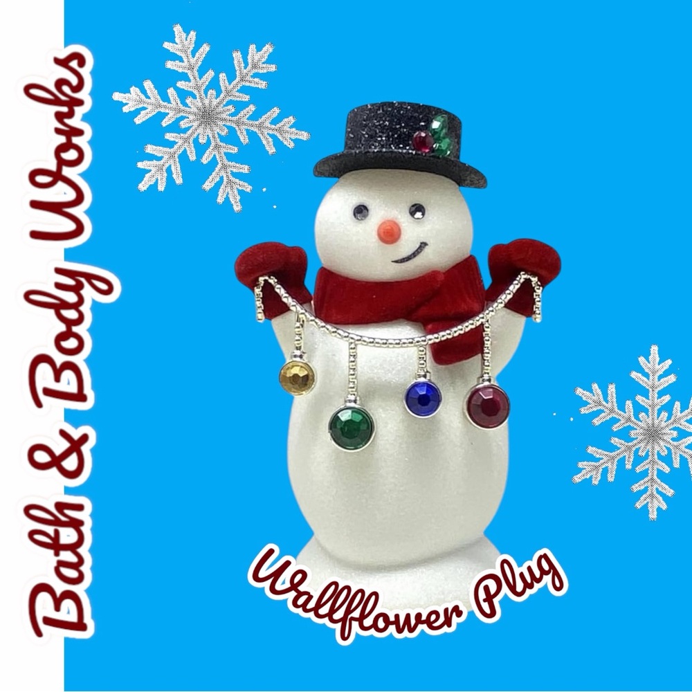 Bath & Body Works Snowman Wallflower Plug Holiday Winter Decor Nightlight NWT